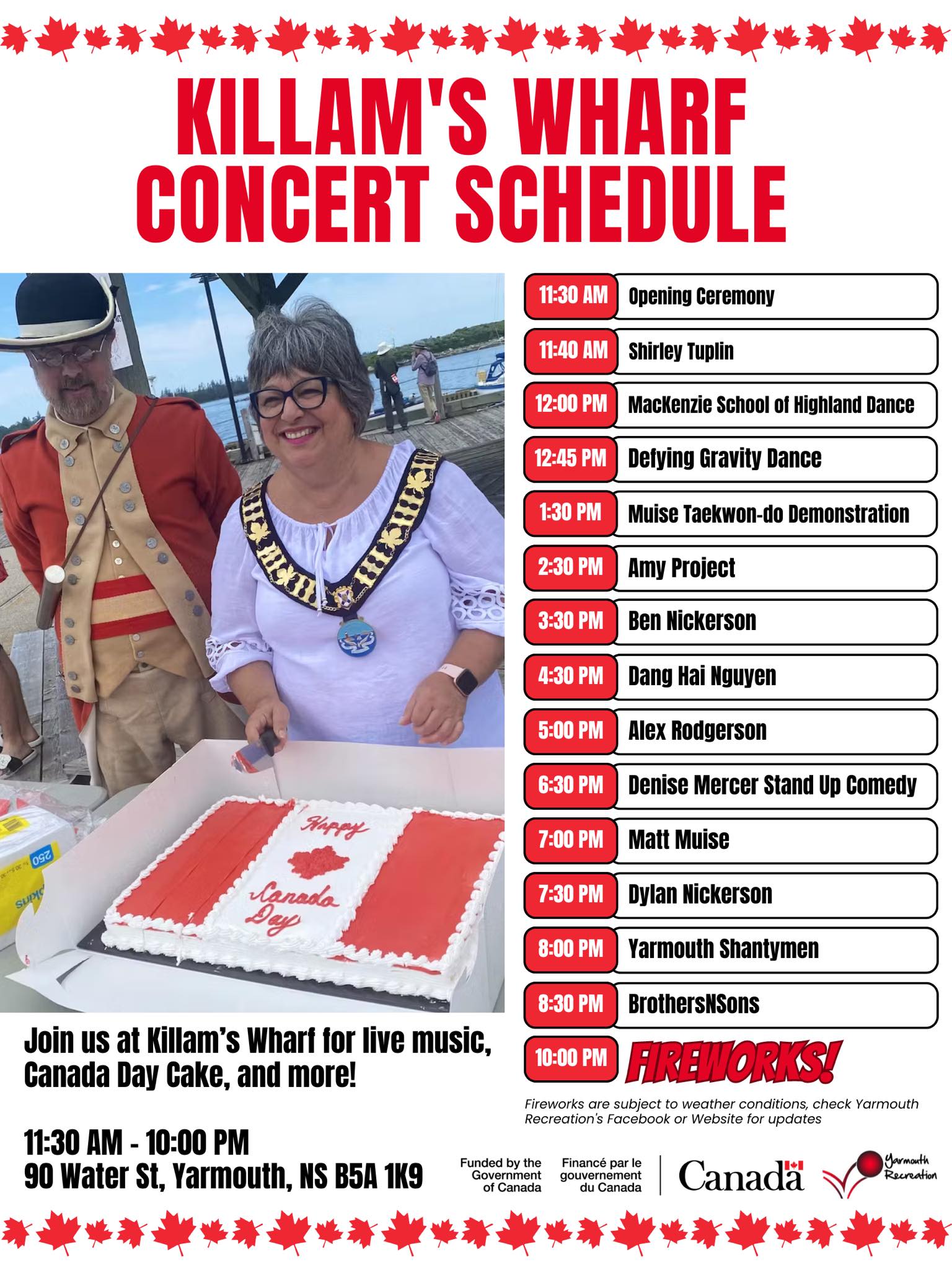 Canada Day celebration at Killam's Wharf