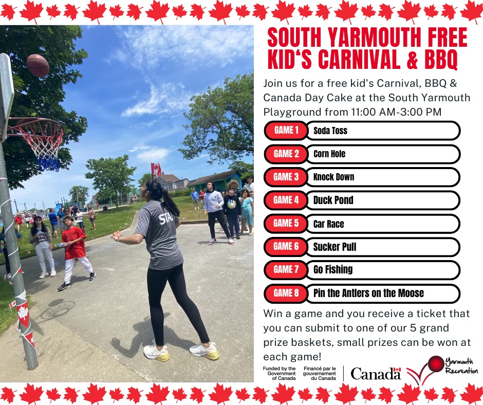 Kid's Carnival, BBQ, and Canada Day Cake celebration