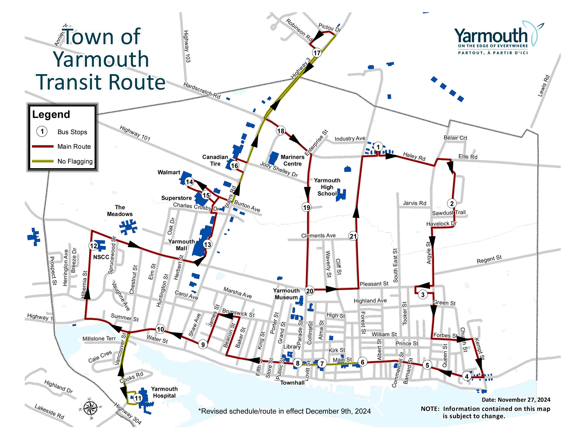 New Transit Route November 2024