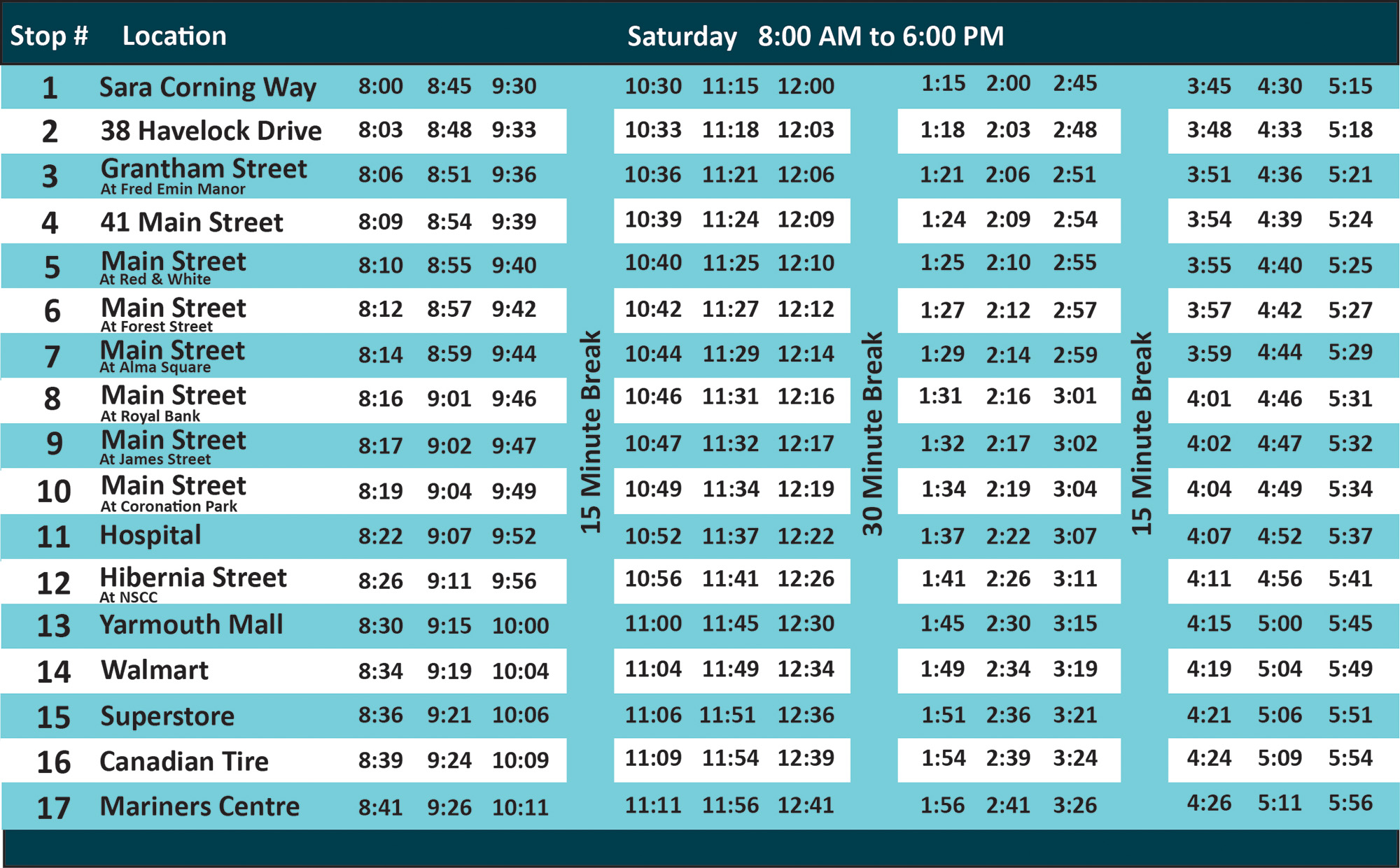 new schedule saturday final resize